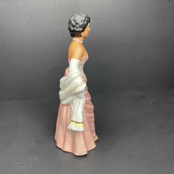 Vtg Home Interior Homco Lady Crystal Victorian Ladies Figurine #1435 Ball‎ Gown - Picture 7 of 8